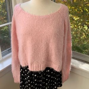 DECREE gorgeous sexy fuzzy shimmery scoop neck